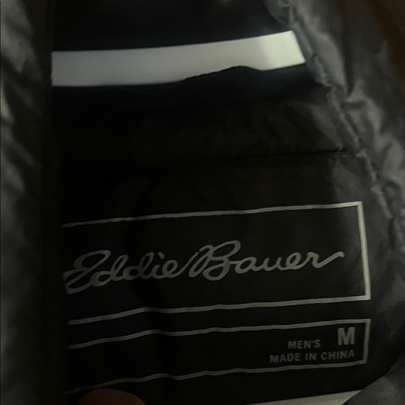 Eddie Bauer Men's Black Quilted Puffer Jacket Medium - Picture 2 of 7